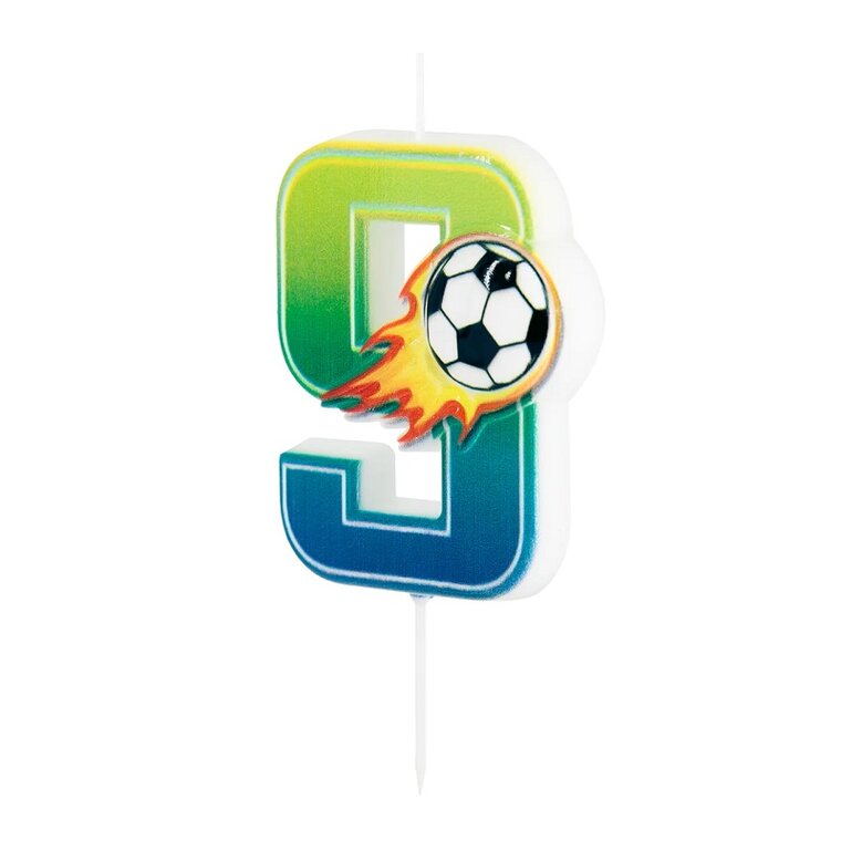 Product Image for Tårtljus Fotboll 9 år
