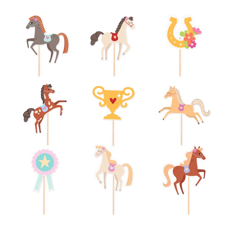 Product Image for Hästar Cake Toppers 9-pack