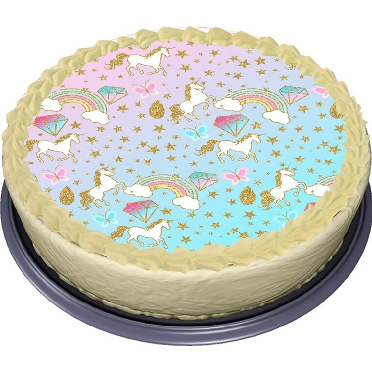Product Image for Unicorn Sparkle Tårtbild Sockerpasta 20 cm