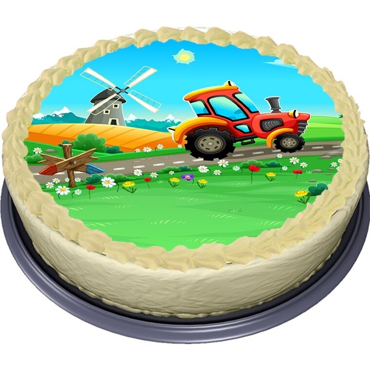 Product Image for Traktor Tårtbild Sockerpasta 20 cm