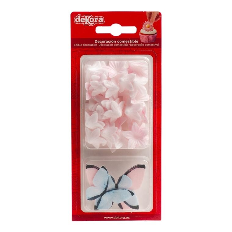 Product Image for Muffinsdekorationer Oblat - Fjärilar och blommor