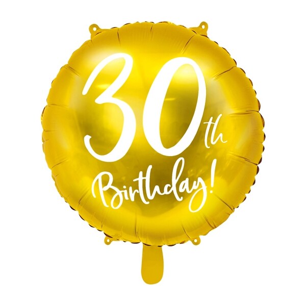 Product Image for Folieballong Guld - 30 år 45 cm