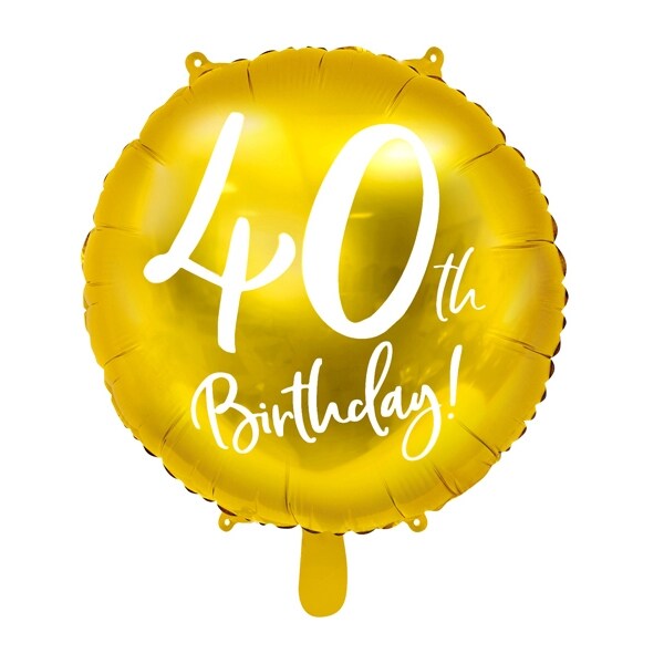 Product Image for Folieballong Guld - 40 år 45 cm