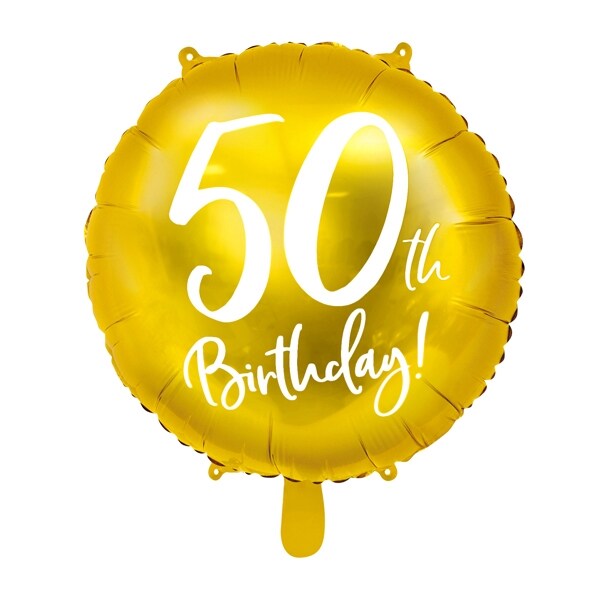 Product Image for Folieballong Guld - 50 år 45 cm