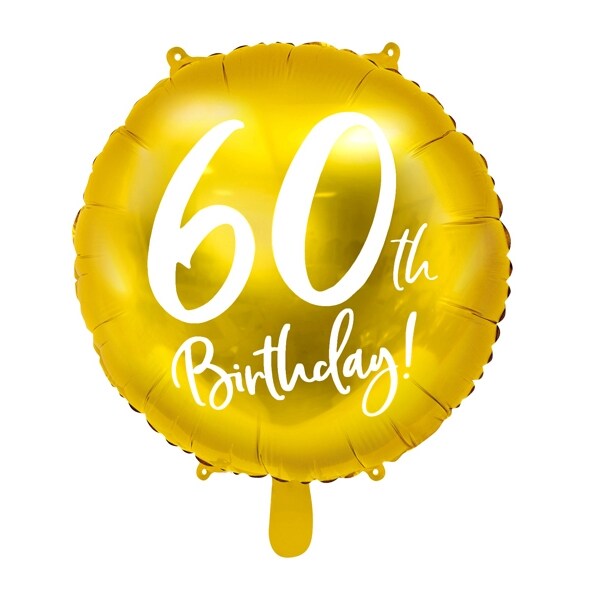Product Image for Folieballong Guld - 60 år 45 cm