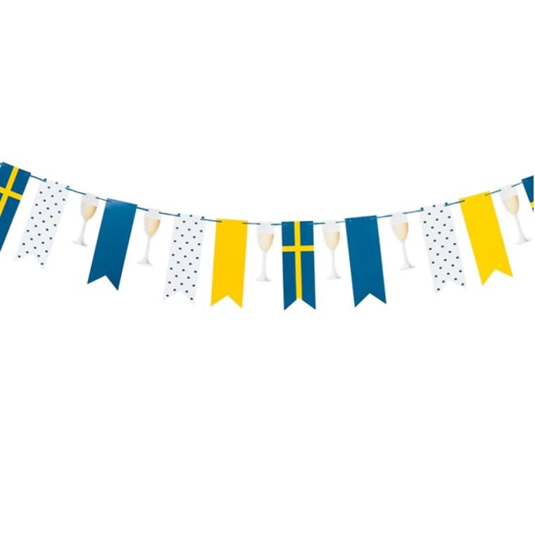 Product Image for Studentdekoration Girlang Flaggor & Champagneglas