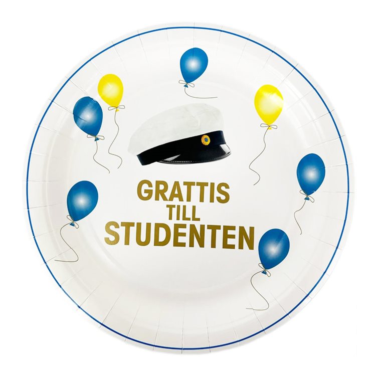Product Image for Assietter Grattis till Studenten 8-pack