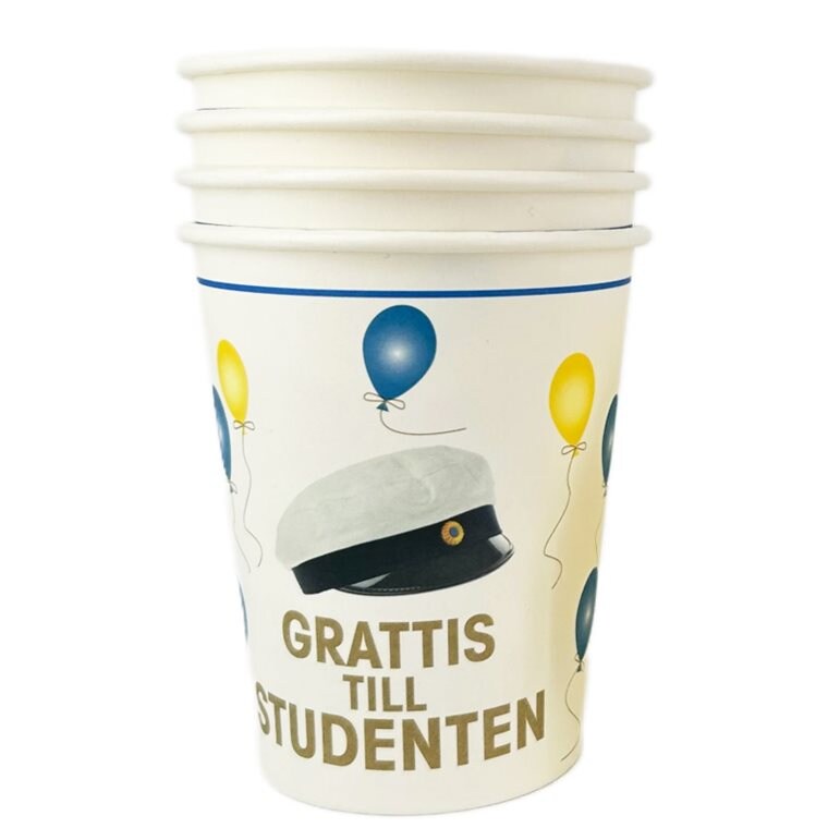 Product Image for Pappmuggar Grattis till Studenten 8-pack