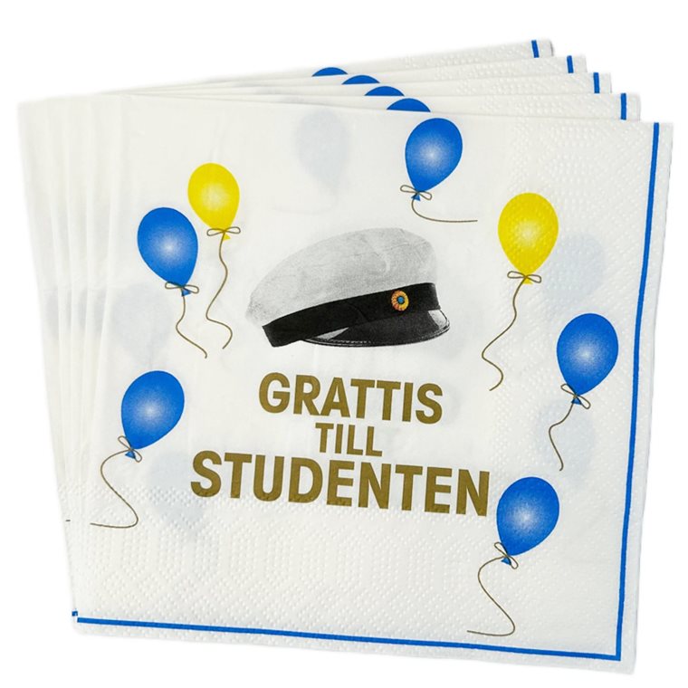 Product Image for Cocktailservetter Grattis till Studenten 16-pack