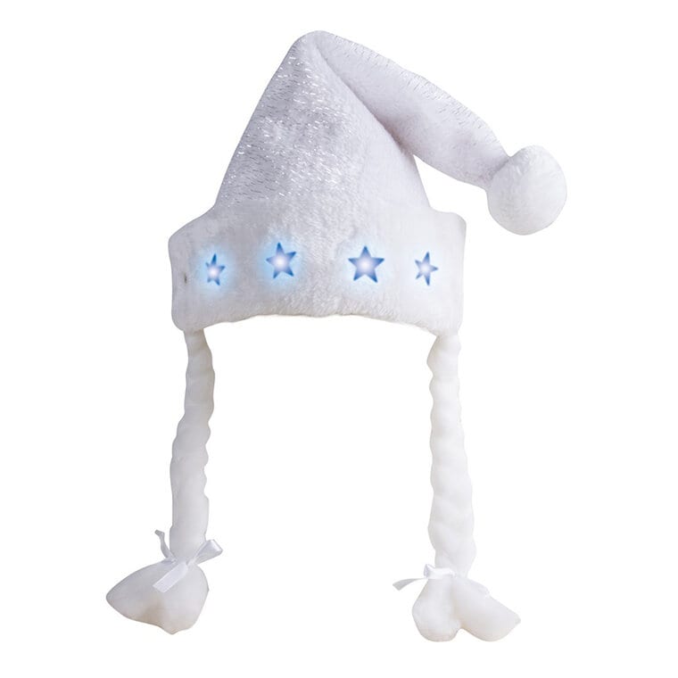Product Image for Vit tomteluva med LED-ljus barnstorlek