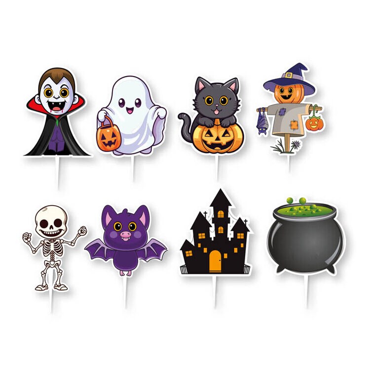 Product Image for Halloween Caketoppers 16-pack