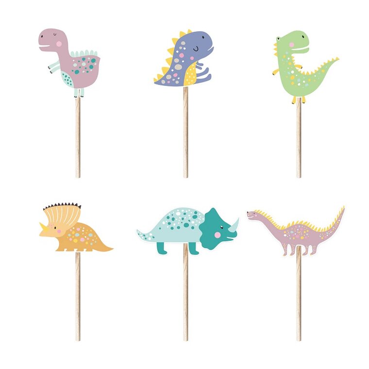 Product Image for Dinosaurie Cake Toppers 6-pack
