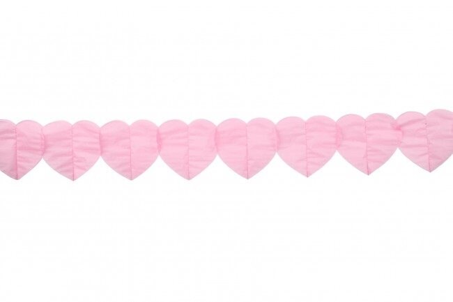 Product Image for Pappersgirlang med rosa hjärtan 6 meter