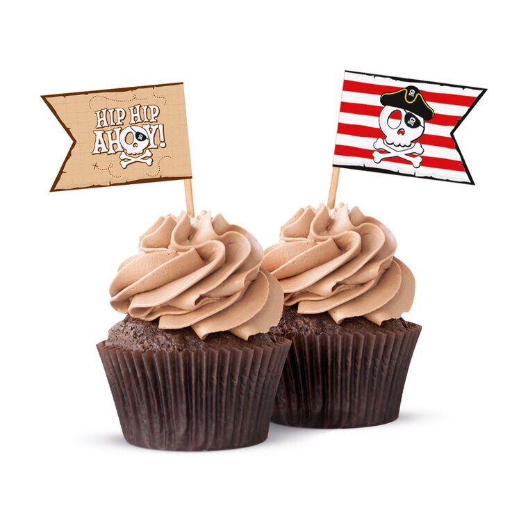 Product Image for Pirate Hip Hip Ahoy Muffinsdekorationer 12-pack