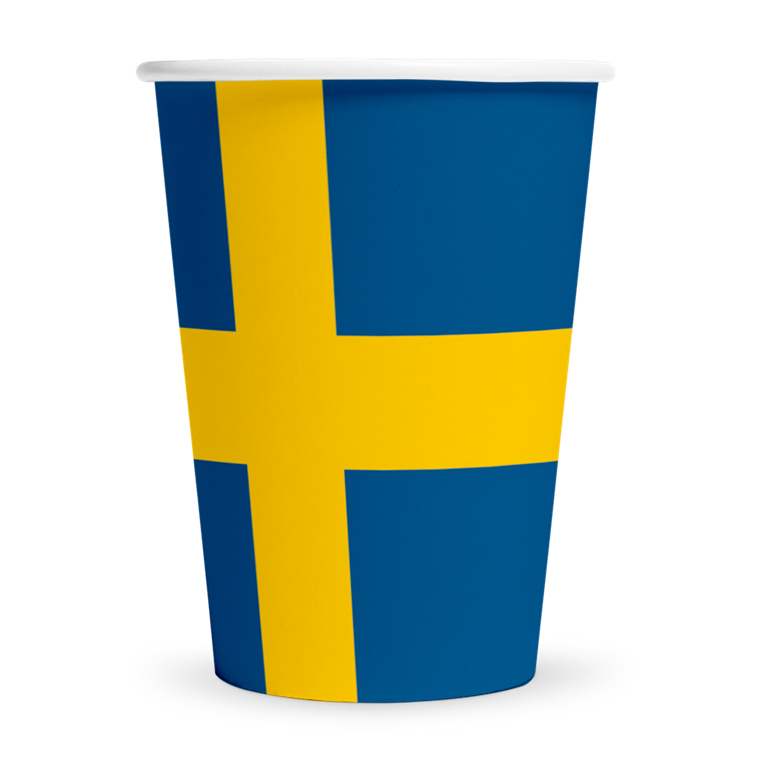 Product Image for Pappmuggar Svenska Flaggan 8-pack