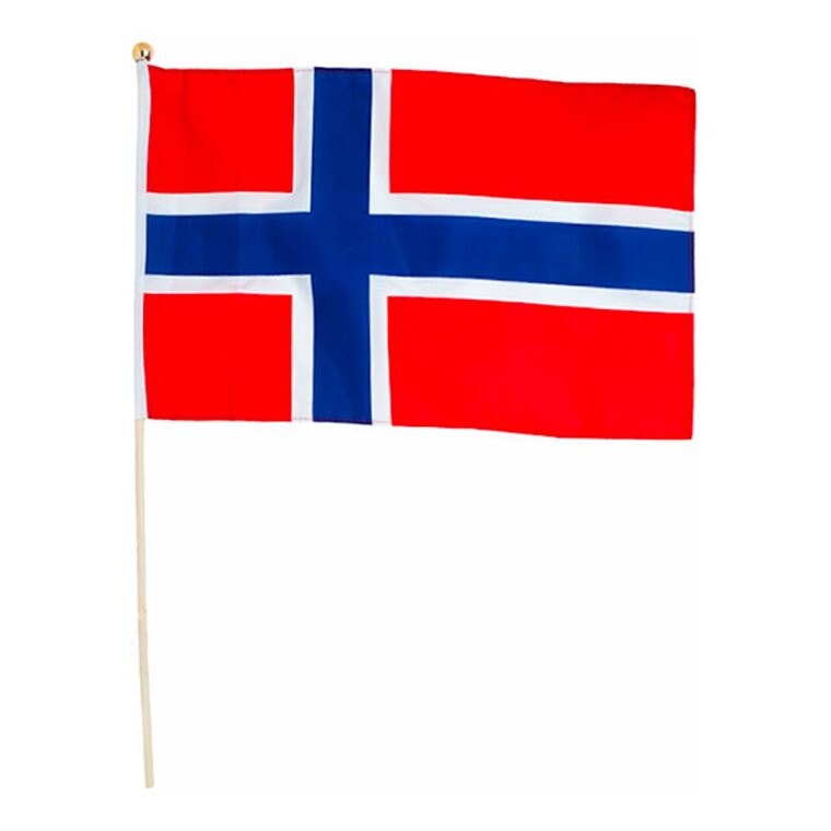 Product Image for Norsk flagga på pinne 30 x 40 cm