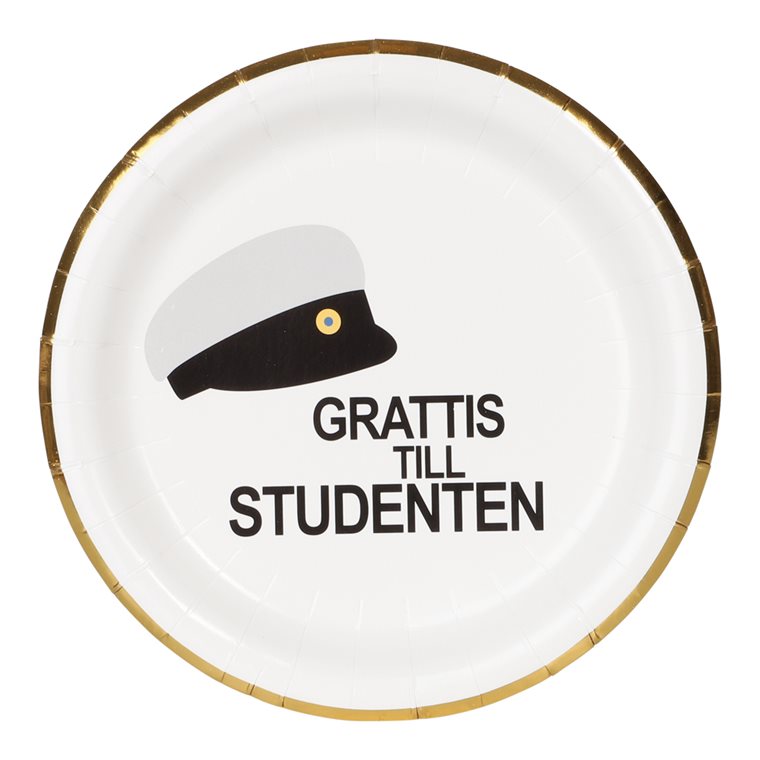 Product Image for Papptallrikar Studentmössa 8-pack