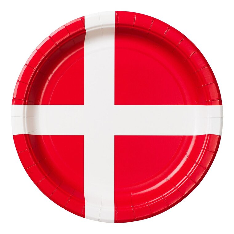 Product Image for Tallrikar Danska Flaggan 8-pack