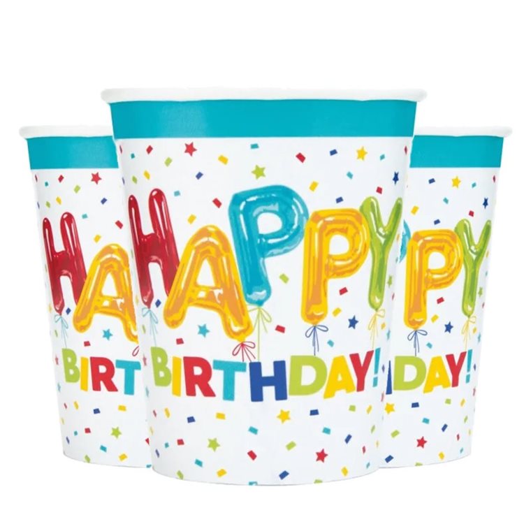 Product Image for Happy Balloon Birthday - Pappmuggar 8-pack