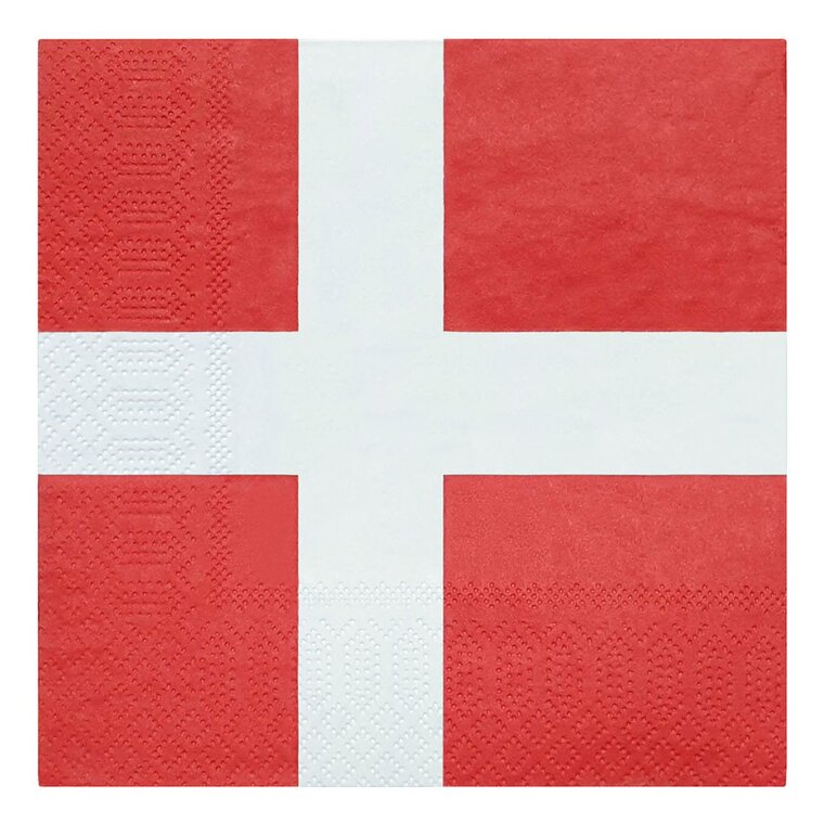 Product Image for Servetter Danska Flaggan 20-pack