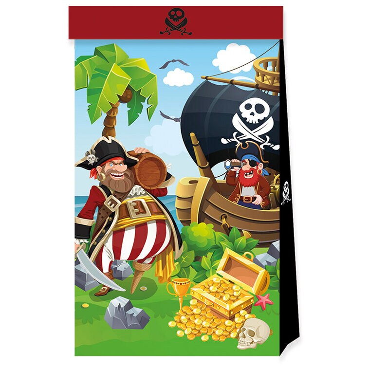 Product Image for Pirates Island - Kalaspåsar av papper 4-pack
