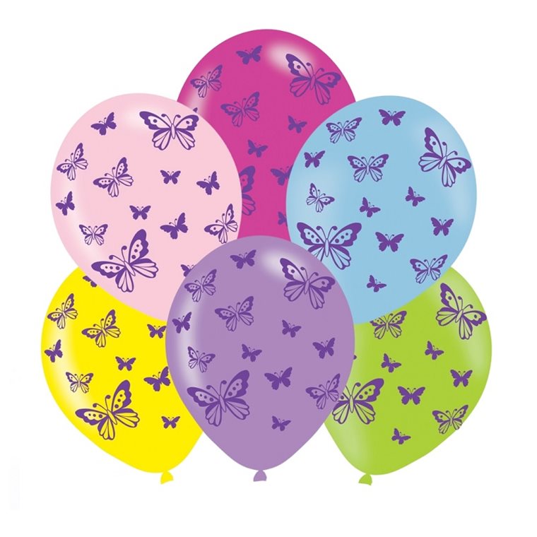 Product Image for Ballonger med fjärilar 6-pack