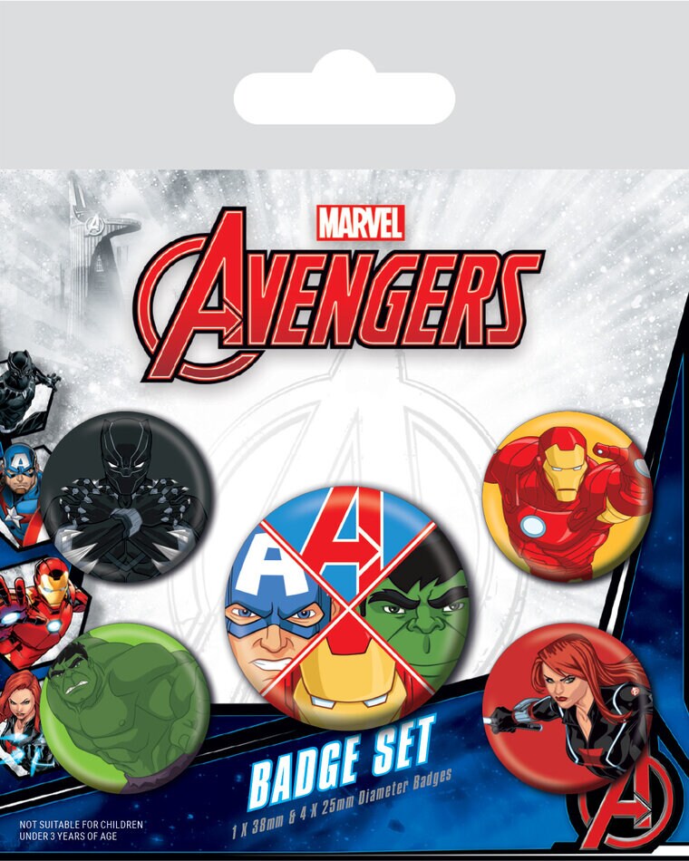 Product Image for Avengers - Knappar 5-pack