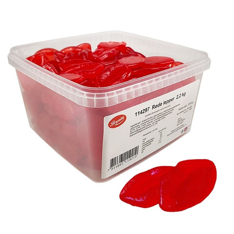 Product Image for Röda Godisläppar Storpack 2,2 kg
