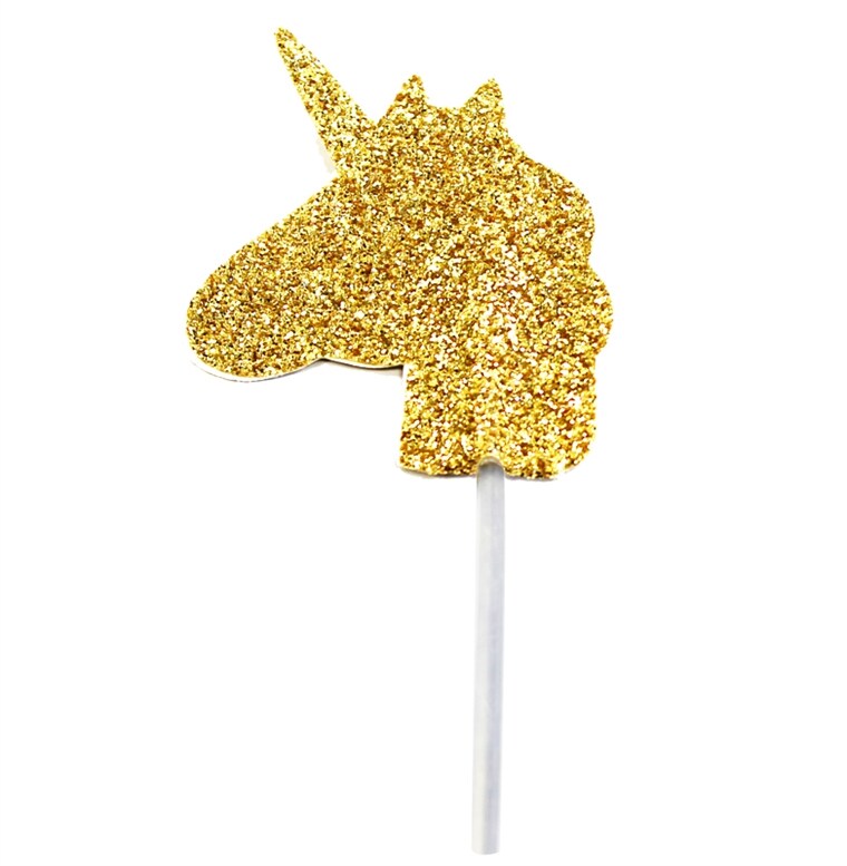 Product Image for Cake Toppers - Guldglittrande enhörningar 12-pack