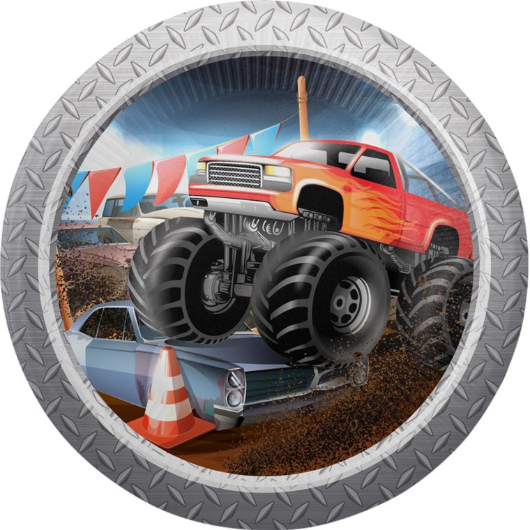 Product Image for Monster Truck Tallrikar 8-pack