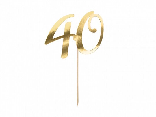Product Image for Tårtdekoration Guld - 40 år