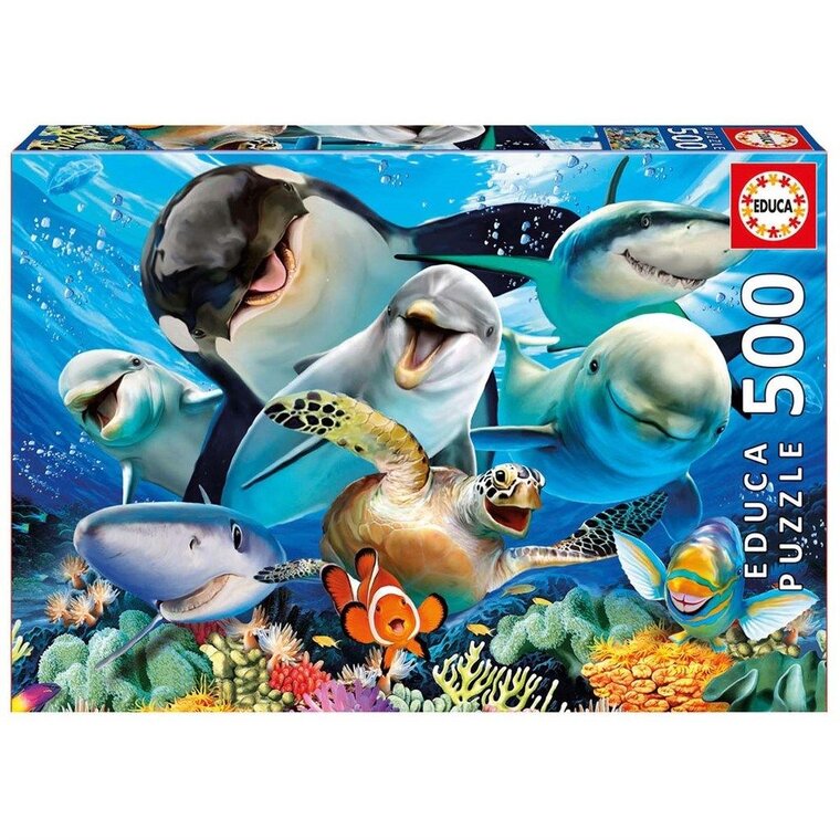 Product Image for Educa Pussel - Selfies under vatten 500 bitar