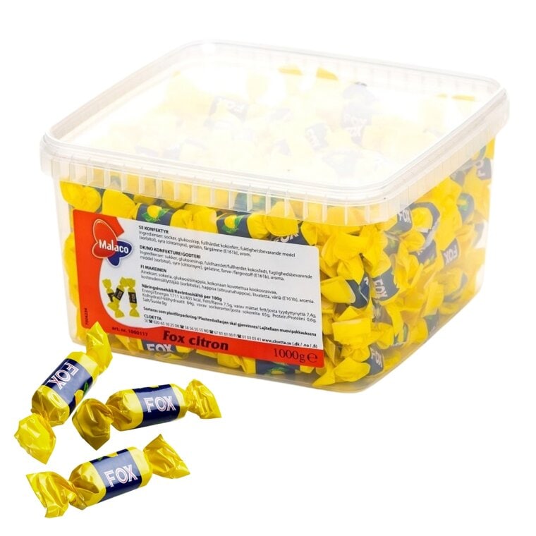 Product Image for Malaco Fox Citron Storpack 1 kg