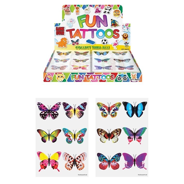 Product Image for Tatueringar med fjärilsmotiv 6-pack