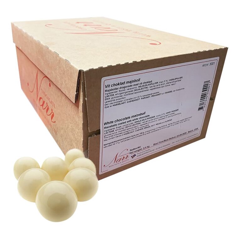 Product Image for Majsbollar Vit Choklad Storpack 2,4 kg