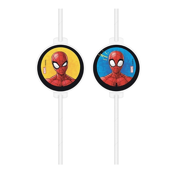Product Image for Spiderman - Pappsugrör 4-pack