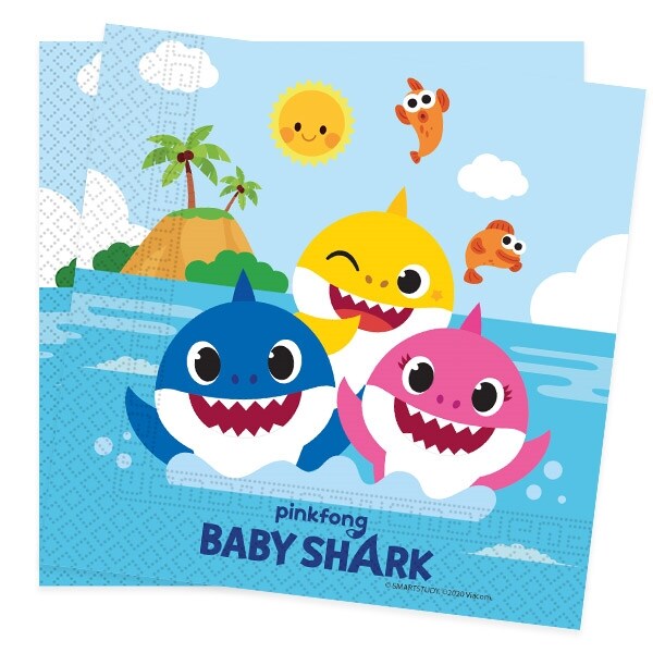 Product Image for Baby Shark - Servetter 20-pack
