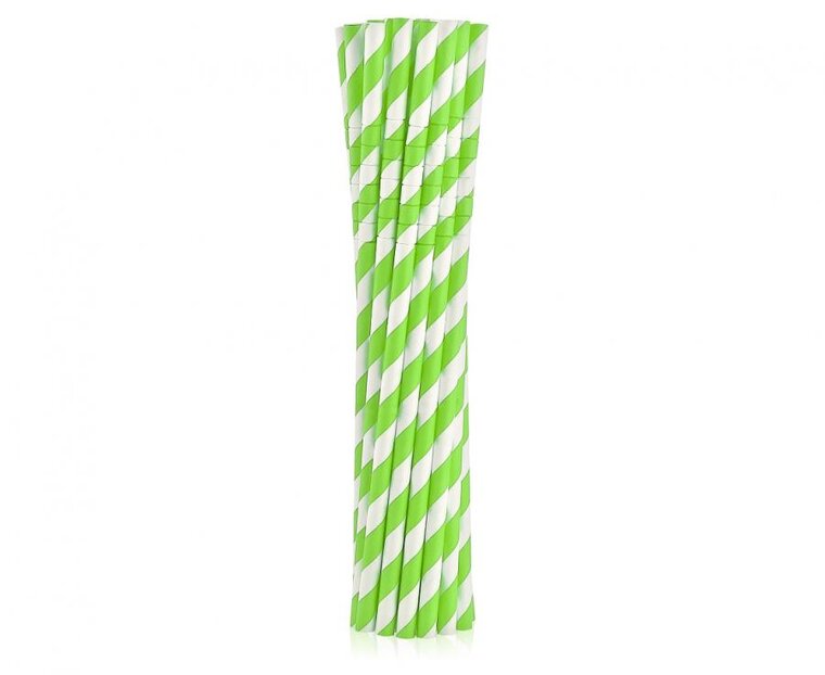 Product Image for Pappsugrör - Randiga Gröna 12-pack