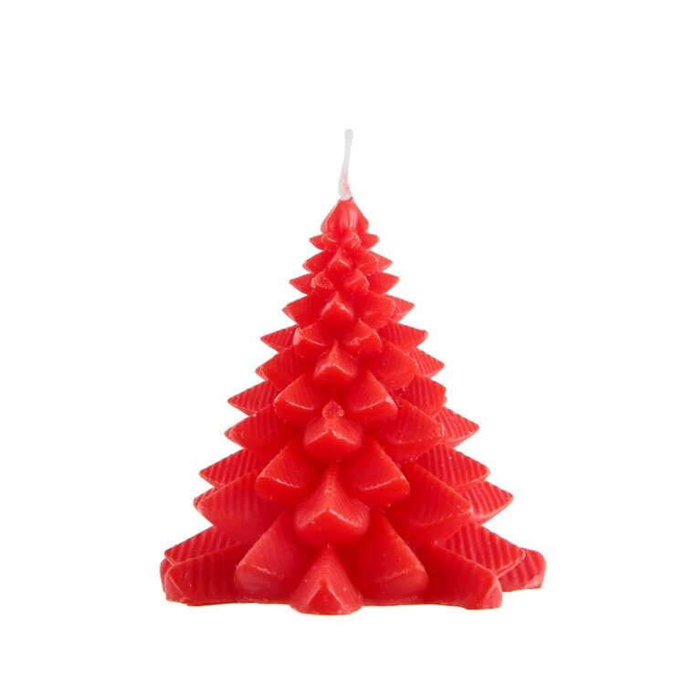 Product Image for Stearinljus Julgran Röd 8 cm