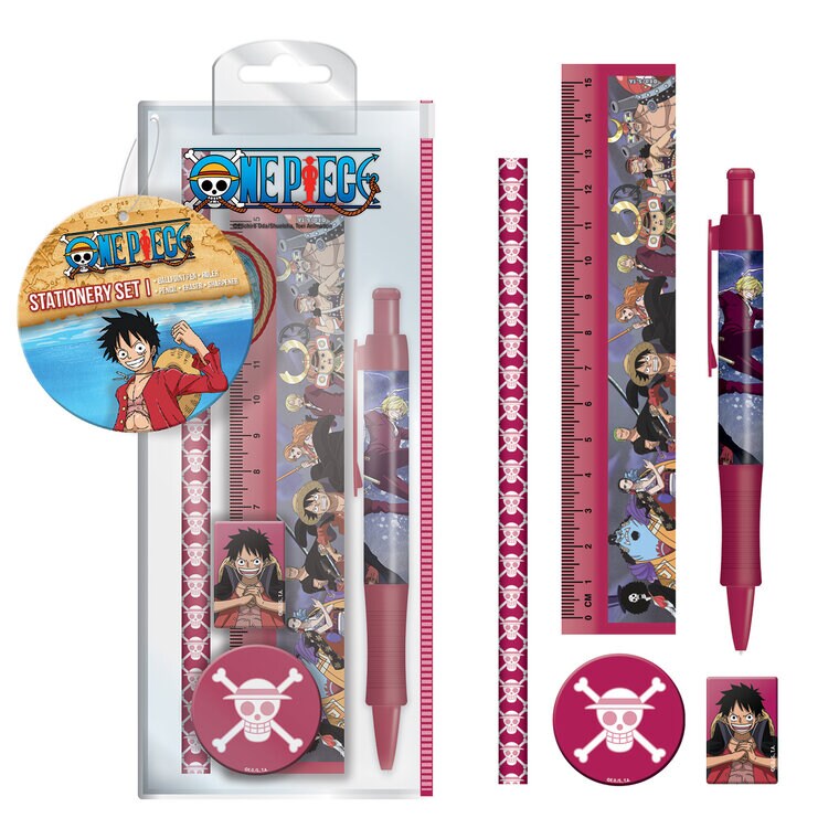 Product Image for One Piece Skolset Röd 5 delar