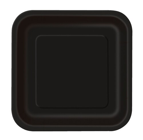 Product Image for Assietter - Svarta fyrkantiga 16-pack