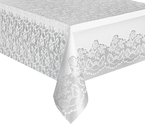 Product Image for Plastduk Vitmönstrad Spets 137 x 243 cm