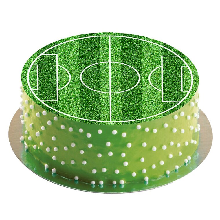 Product Image for Tårtbild Fotbollsplan, Sockerpasta 16 cm (rund)