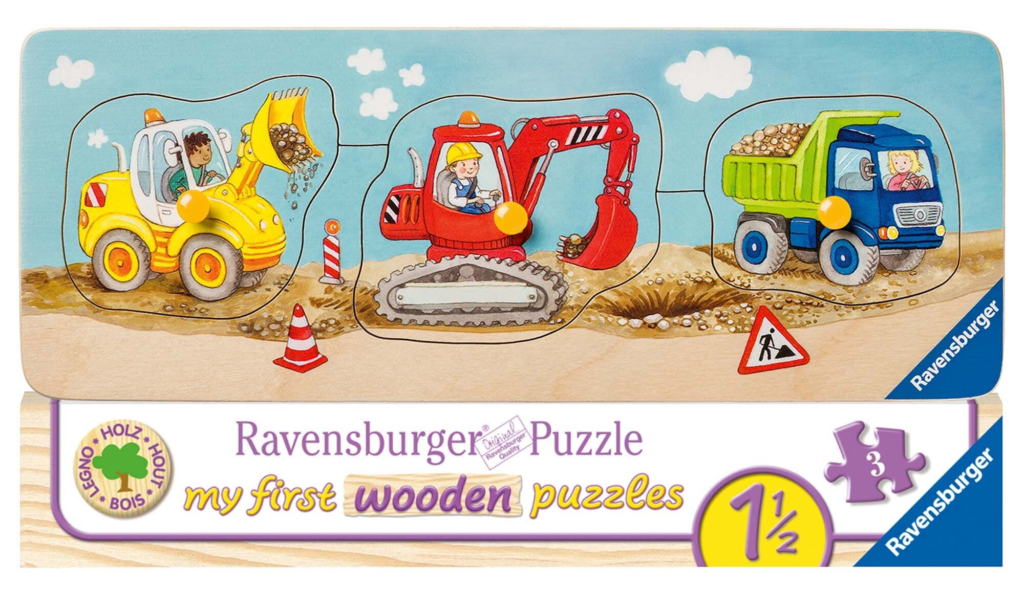 Ravensburger Pussel - På byggarbetsplatsen 3 bitar