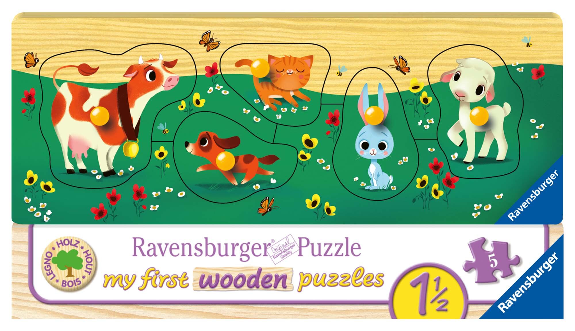 Ravensburger Pussel, Djurkompisar 5 bitar