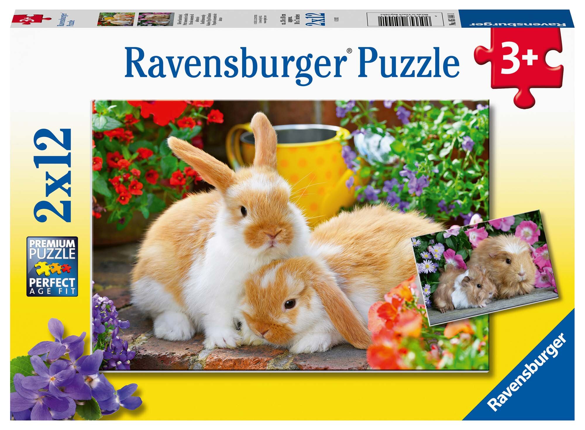Ravensburger Pussel - Marsvin och kaniner 2x12 bitar