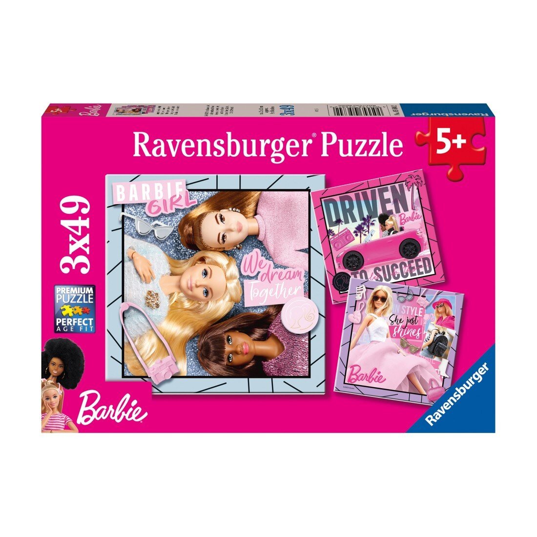 Ravensburger Pussel - Barbie 3x49 bitar