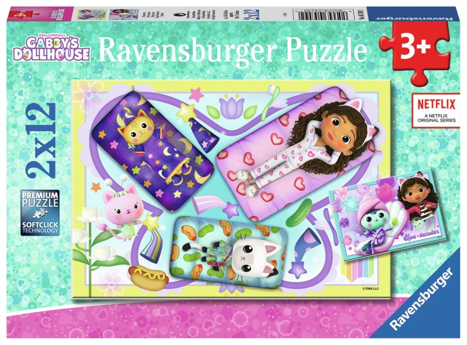 Ravensburger Pussel - Gabby's Dollhouse 2x12 bitar