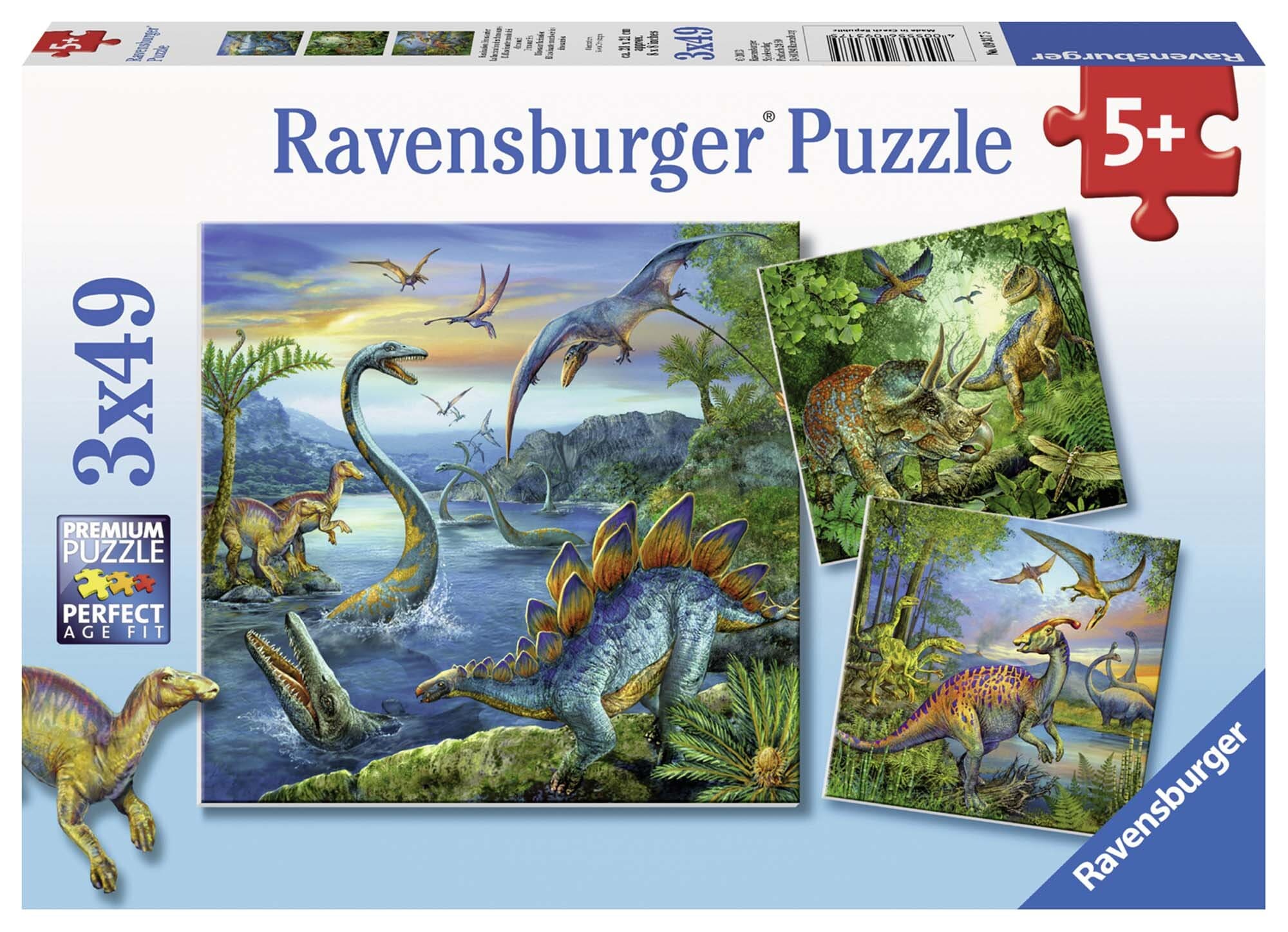 Ravensburger Pussel - Dinosaurier 3x49 bitar