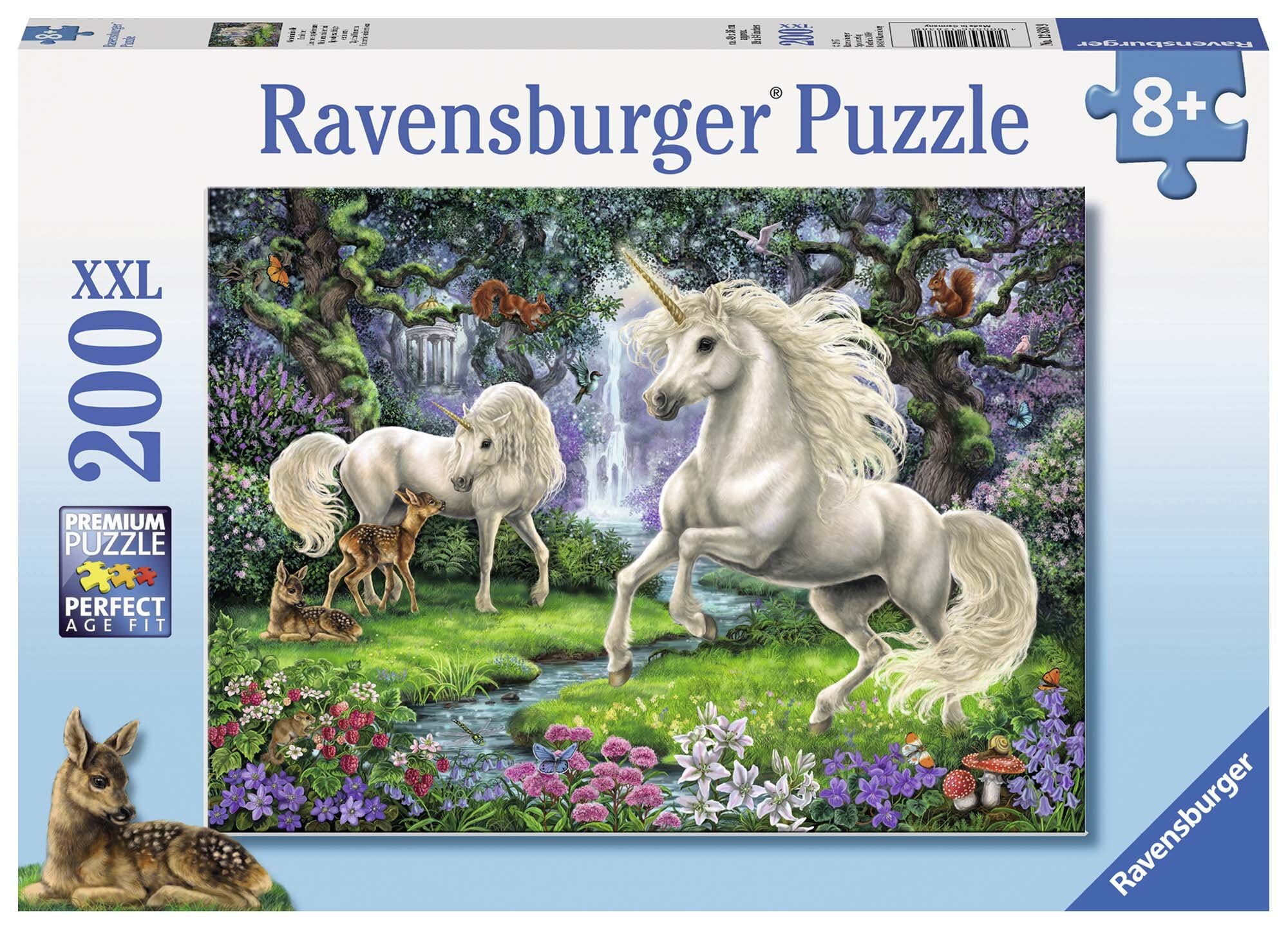 Ravensburger Pussel, Mystiska enhörningar 200 bitar XXL